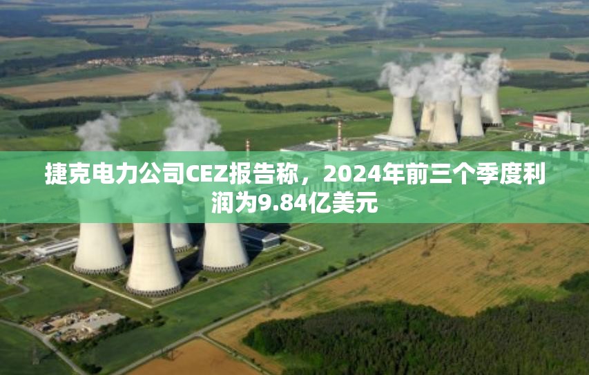 捷克电力公司CEZ报告称，2024年前三个季度利润为9.84亿美元